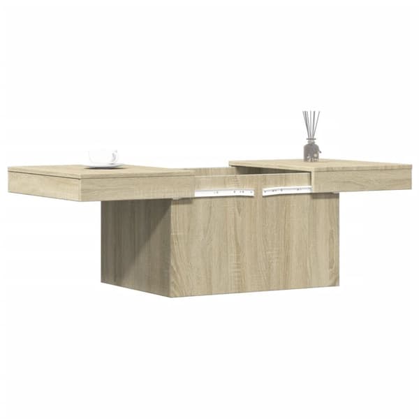 vidaXL sofabord 80x55x40 cm konstrueret træ sonoma-eg