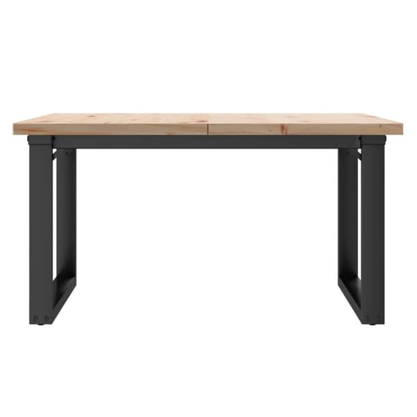 vidaXL Soffbord O-ram 80x80x45,5 cm massiv furu och gjutjärn