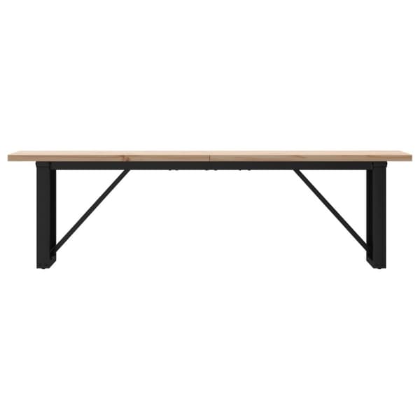 vidaXL Soffbord O-ram 160x40x45,5 cm massiv furu och gjutjärn