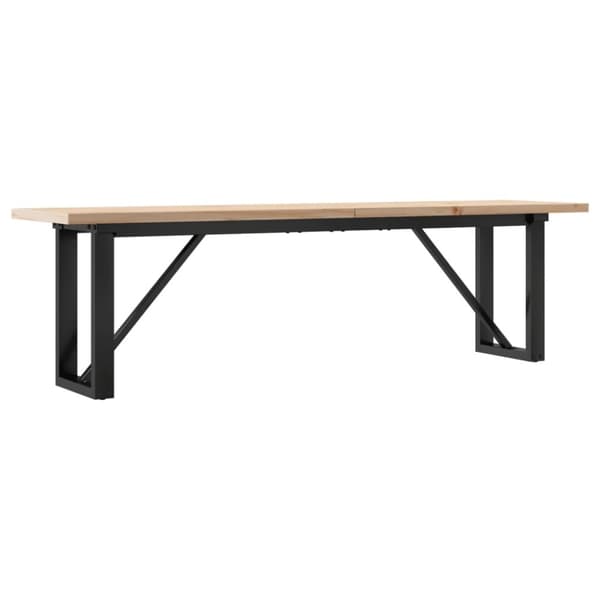 vidaXL Soffbord O-ram 160x40x45,5 cm massiv furu och gjutjärn