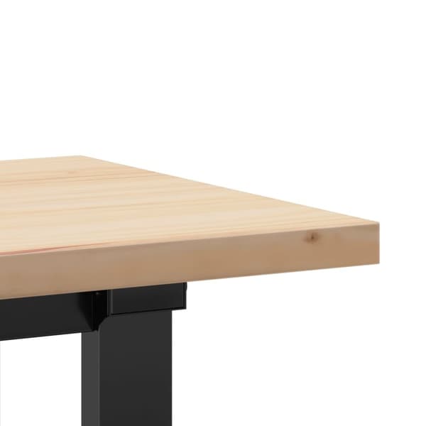 vidaXL Soffbord O-ram 160x40x45,5 cm massiv furu och gjutjärn