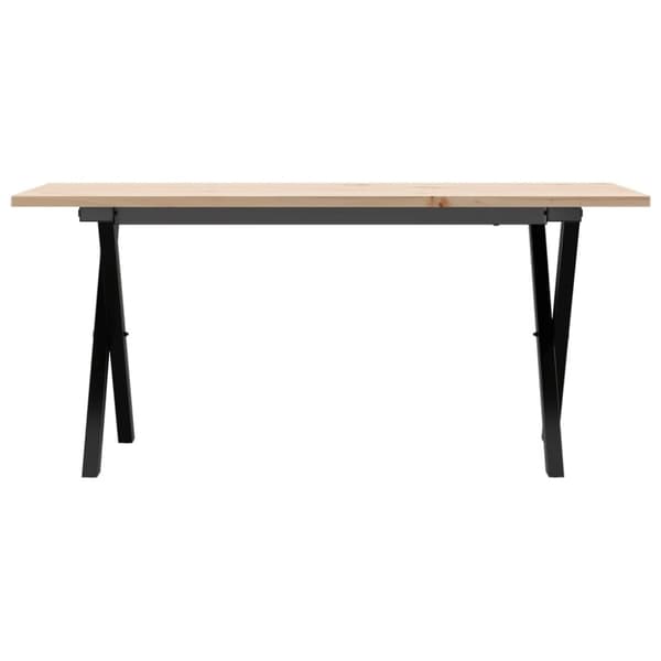 vidaXL sofabord 90x40x45 cm X-stel massivt fyrretræ og støbejern