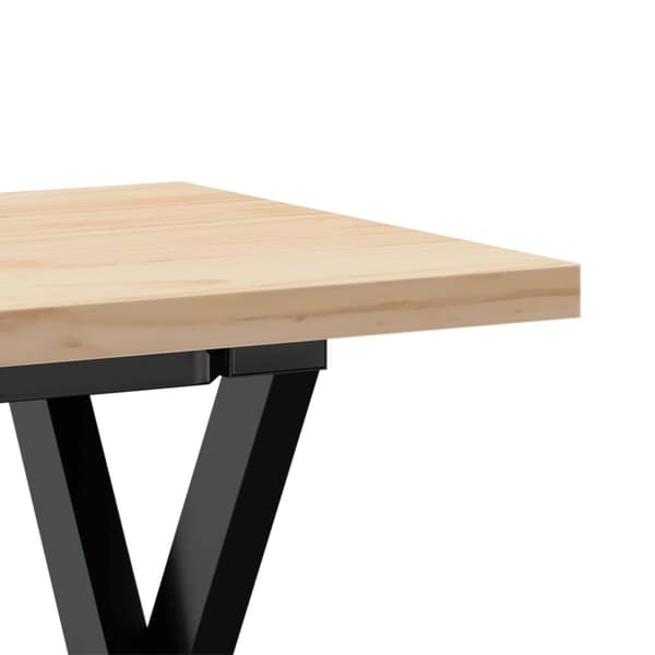 vidaXL sofabord 110x40x45,5 cm X-stel massivt fyrretræ og støbejern
