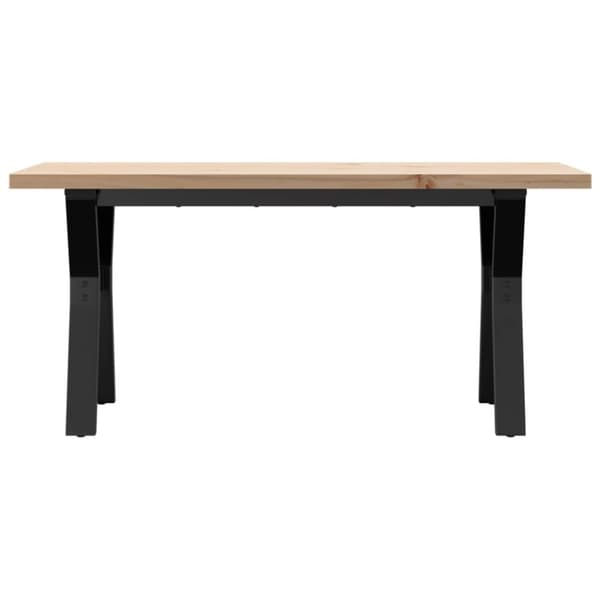 vidaXL Salongbord Y-ramme 100x50x45,5 cm heltre furu og stål