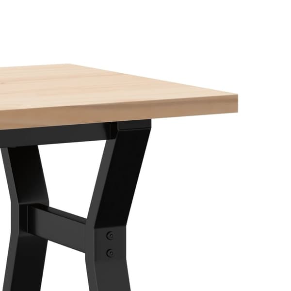 vidaXL Salongbord Y-ramme 100x50x45,5 cm heltre furu og stål