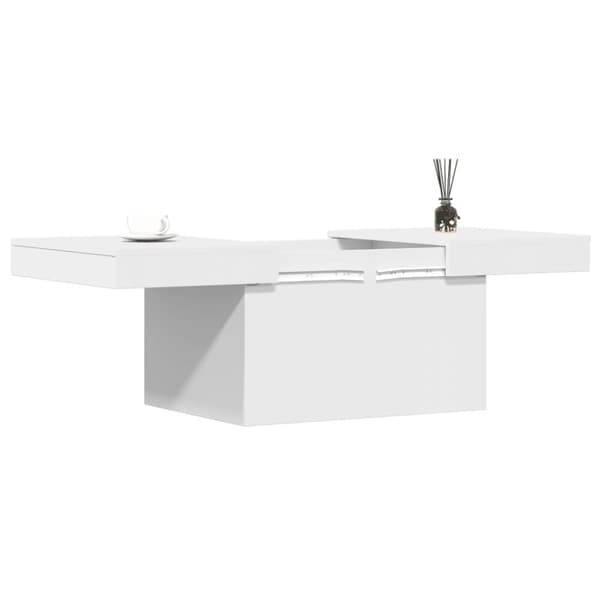 vidaXL Salongbord hvit 80x55x40 cm konstruert tre
