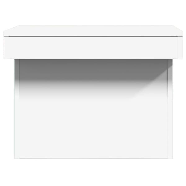 vidaXL Salongbord hvit 80x55x40 cm konstruert tre