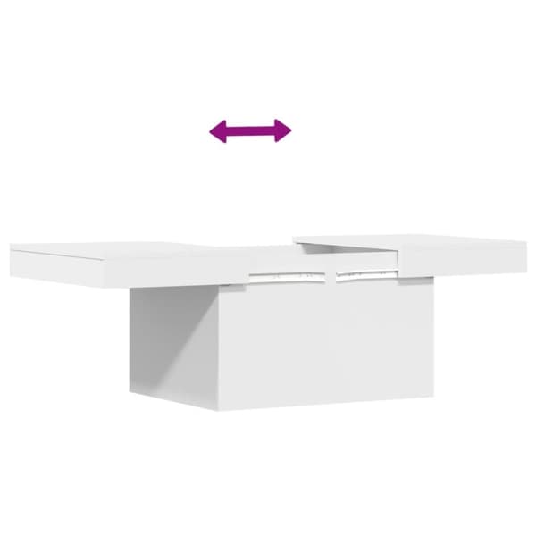 vidaXL Salongbord hvit 80x55x40 cm konstruert tre