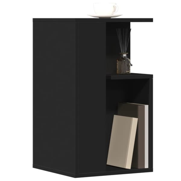 vidaXL sidebord 35x35x60 cm konstrueret træ sort