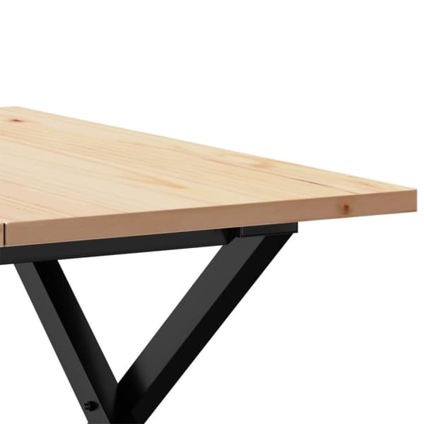 vidaXL sofabord 60x60x40 cm X-stel massivt fyrretræ og støbejern