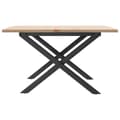 Miniatyrbilde 5 av 10: vidaXL Salongbord X-ramme 60x60x40 cm heltre furu og stål