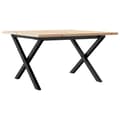 Miniatyrbilde 2 av 10: vidaXL Salongbord X-ramme 60x60x40 cm heltre furu og stål