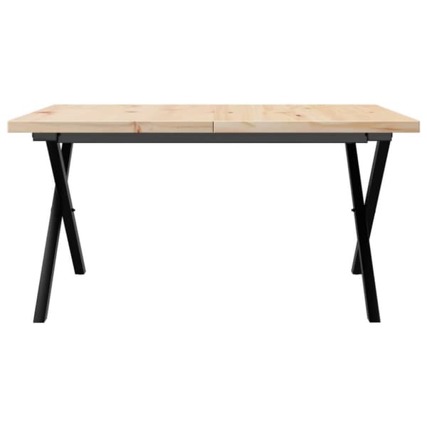 vidaXL Salongbord X-ramme 80x80x45,5 cm heltre furu og stål