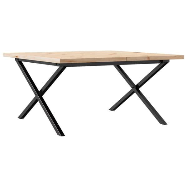 vidaXL Salongbord X-ramme 80x80x45,5 cm heltre furu og stål
