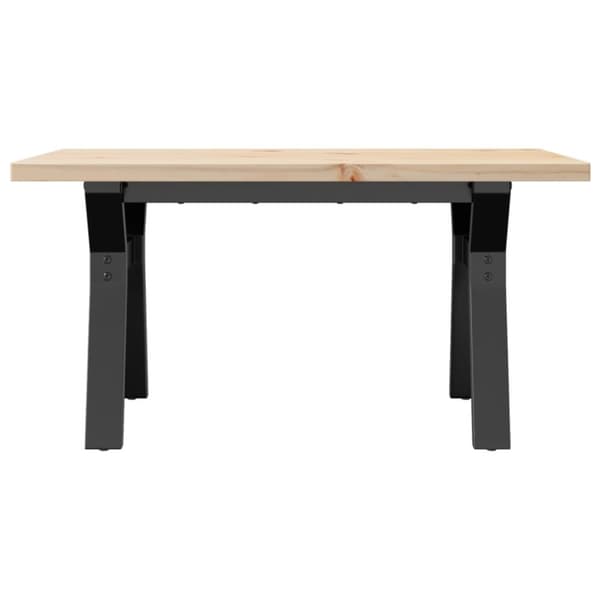 vidaXL Soffbord Y-ram 80x50x40,5 cm massiv furu och gjutjärn