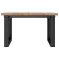 Miniatyrbilde 4 av 10: vidaXL Salongbord O-ramme 60x60x40,5 cm heltre furu og stål