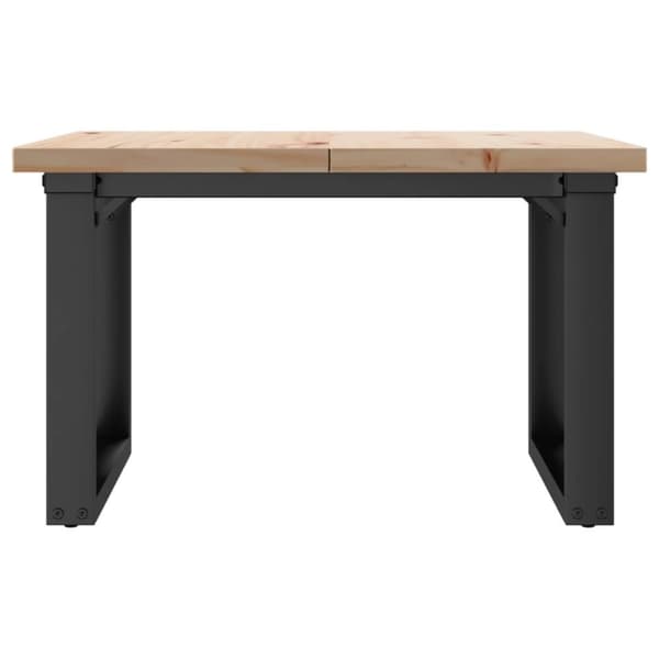 vidaXL Salongbord O-ramme 60x60x40,5 cm heltre furu og stål