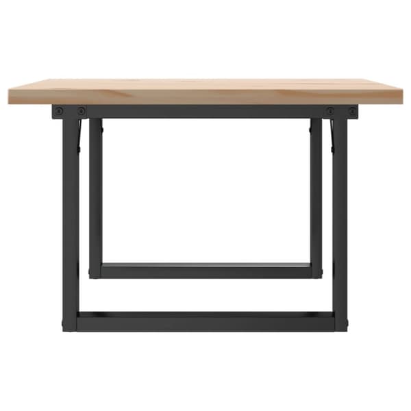 vidaXL Salongbord O-ramme 60x60x40,5 cm heltre furu og stål