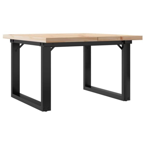 vidaXL Salongbord O-ramme 60x60x40,5 cm heltre furu og stål