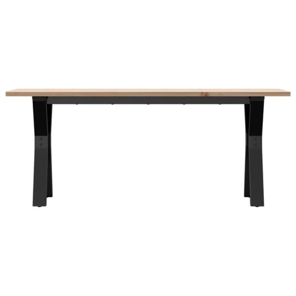 vidaXL sofabord 110x40x45 cm Y-stel massivt fyrretræ og støbejern