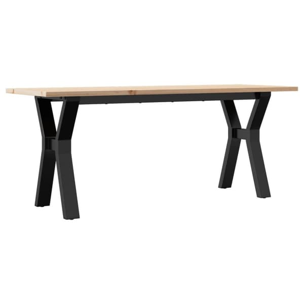 vidaXL sofabord 110x40x45 cm Y-stel massivt fyrretræ og støbejern