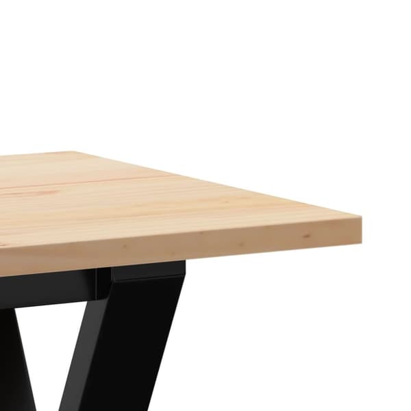 vidaXL sofabord 110x40x45 cm Y-stel massivt fyrretræ og støbejern