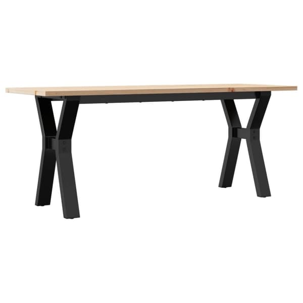 vidaXL sofabord 110x40x45 cm Y-stel massivt fyrretræ og støbejern