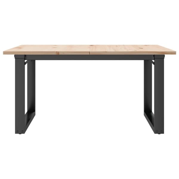vidaXL Soffbord O-ram 80x80x45 cm massiv furu och gjutjärn