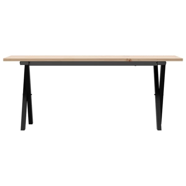 vidaXL Salongbord X-ramme 110x40x45 cm heltre furu og stål