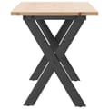 Miniatyrbilde 5 av 10: vidaXL Salongbord X-ramme 110x40x45 cm heltre furu og stål
