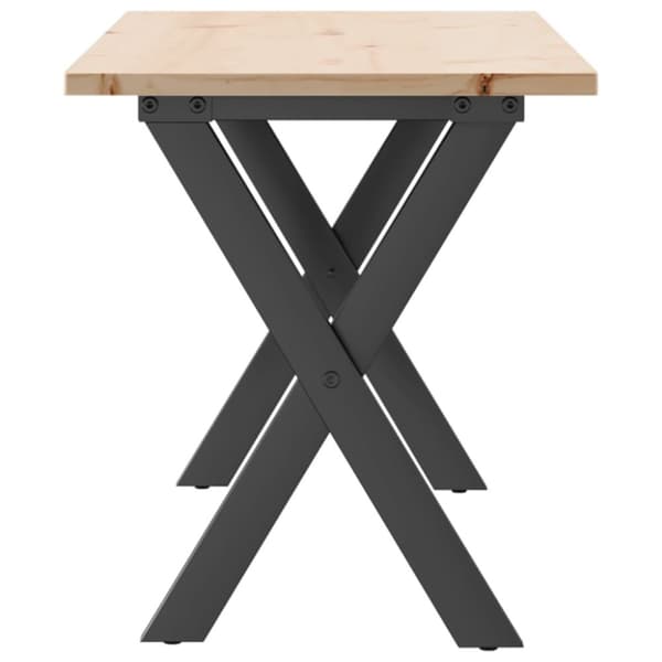 vidaXL Salongbord X-ramme 110x40x45 cm heltre furu og stål