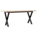 Miniatyrbilde 6 av 10: vidaXL Salongbord X-ramme 110x40x45 cm heltre furu og stål