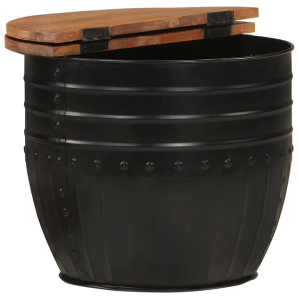 vidaXL sofabord 50x39,5 cm massivt genbrugstræ sort