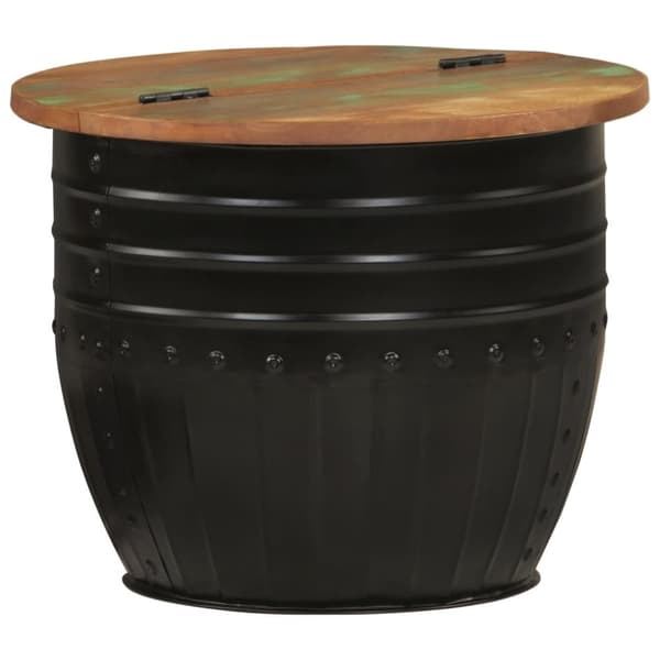 vidaXL sofabord 50x39,5 cm massivt genbrugstræ sort