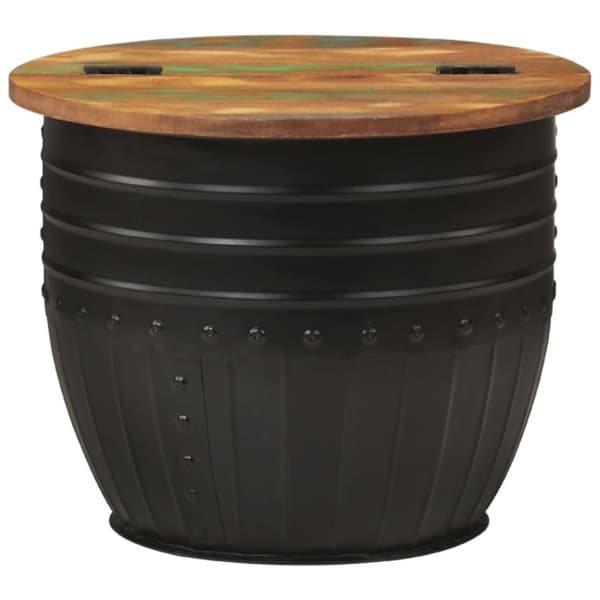 vidaXL sofabord 50x39,5 cm massivt genbrugstræ sort