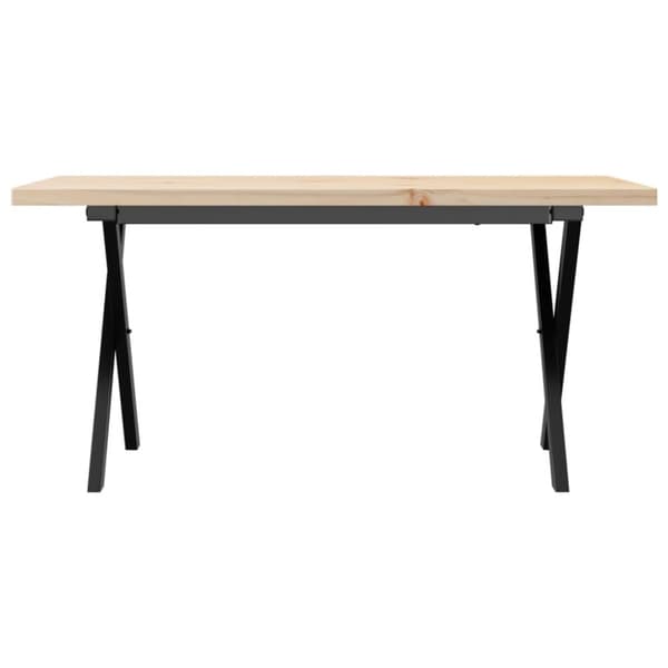 vidaXL Salongbord X-ramme 90x40x45,5 cm heltre furu og stål