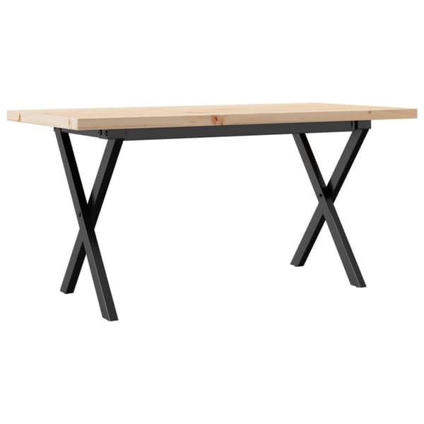 vidaXL Salongbord X-ramme 90x40x45,5 cm heltre furu og stål