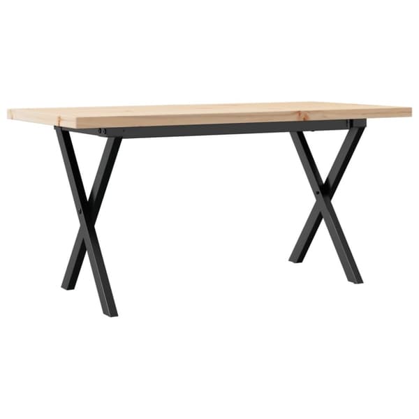 vidaXL Salongbord X-ramme 90x40x45,5 cm heltre furu og stål