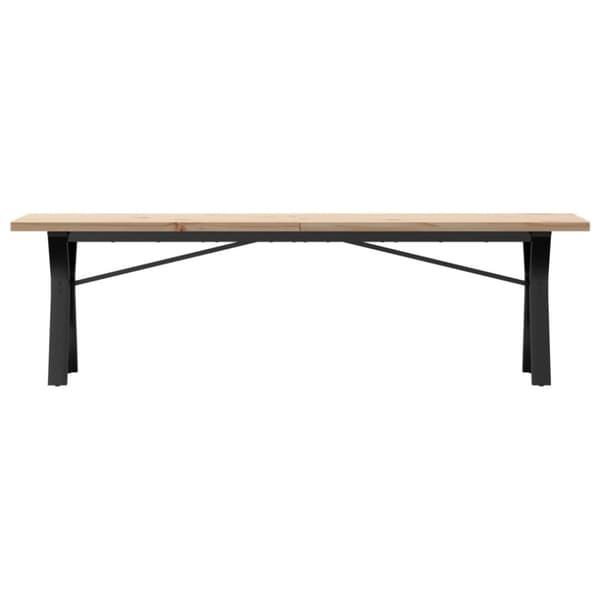 vidaXL sofabord 160x40x45,5 cm Y-stel massivt fyrretræ og støbejern