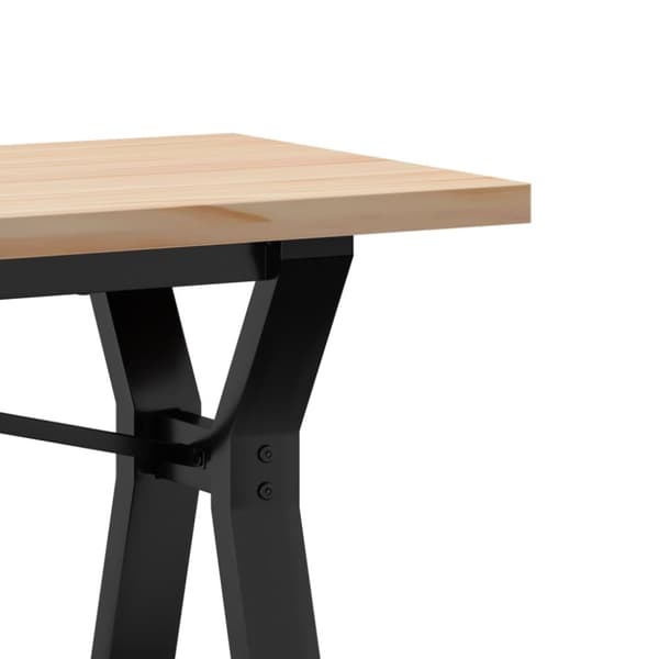 vidaXL sofabord 160x40x45,5 cm Y-stel massivt fyrretræ og støbejern