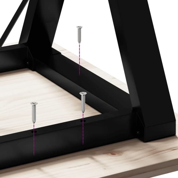 vidaXL sofabord 160x40x45,5 cm Y-stel massivt fyrretræ og støbejern