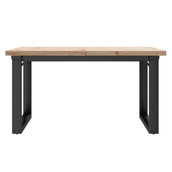 vidaXL sofabord 90x90x45,5 cm O-stel massivt fyrretræ og støbejern