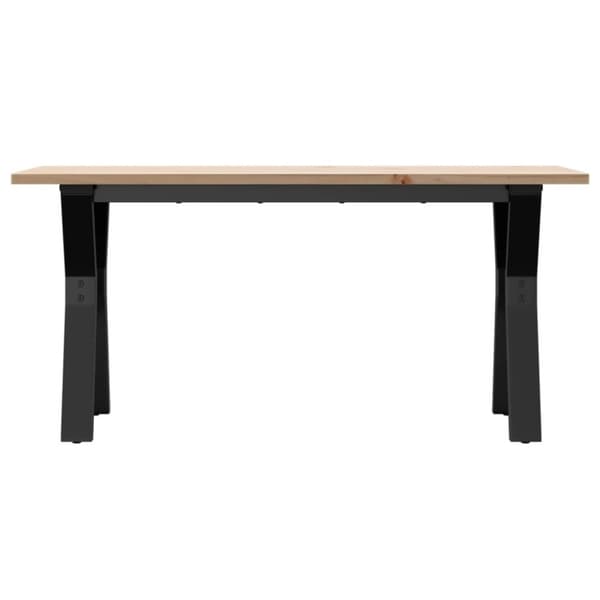 vidaXL Soffbord Y-ram 100x50x45 cm massiv furu och gjutjärn
