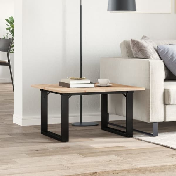 vidaXL Salongbord O-ramme 60x60x40 cm heltre furu og stål