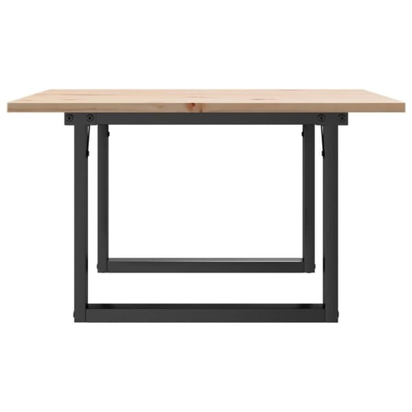 vidaXL Salongbord O-ramme 60x60x40 cm heltre furu og stål