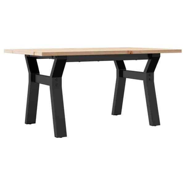 vidaXL Salongbord Y-ramme 80x50x40 cm heltre furu og stål