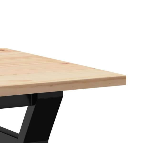vidaXL Salongbord Y-ramme 80x50x40 cm heltre furu og stål