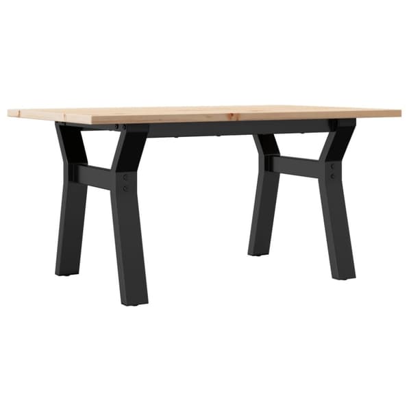 vidaXL Salongbord Y-ramme 80x50x40 cm heltre furu og stål
