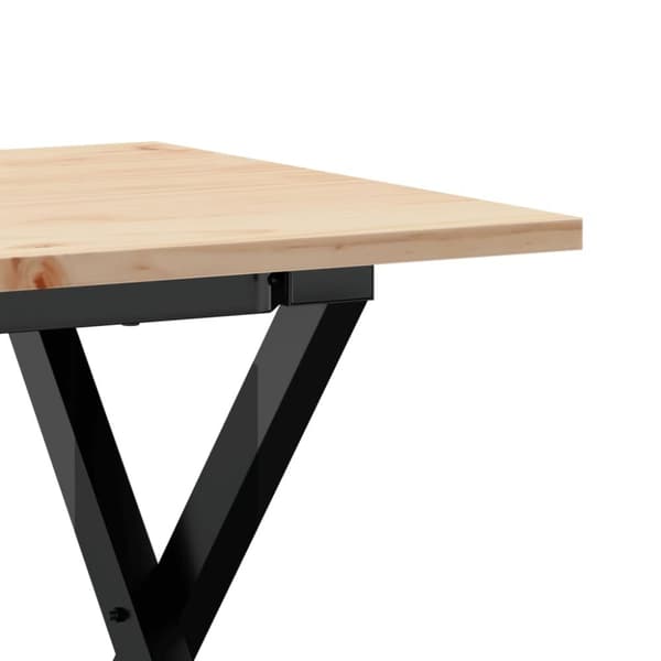 vidaXL sofabord 100x50x45 cm X-stel massivt fyrretræ og støbejern