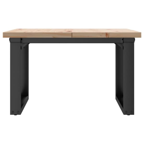 vidaXL sofabord 70x70x40,5 cm O-stel massivt fyrretræ og støbejern